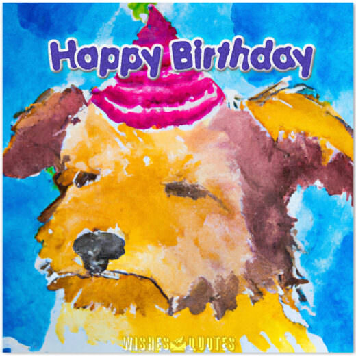 Открытка на день рождения для любителей собак