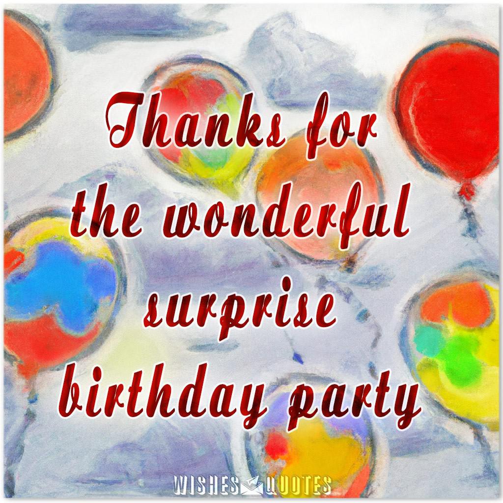 Amazing Thank You Messages After Surprise Birthday Party