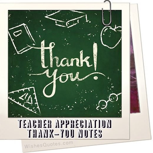 Thank A Teacher Today With The Best Teacher Appreciation Thank-you Notes