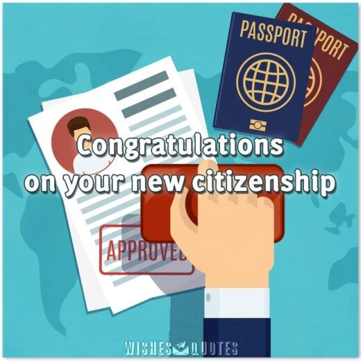 Congratulations on your new citizenship