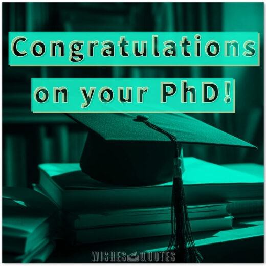 Congrats on your Ph.D.!