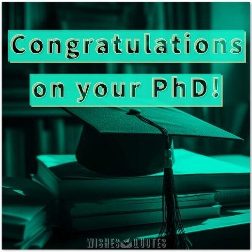 Congratulations on your PhD!